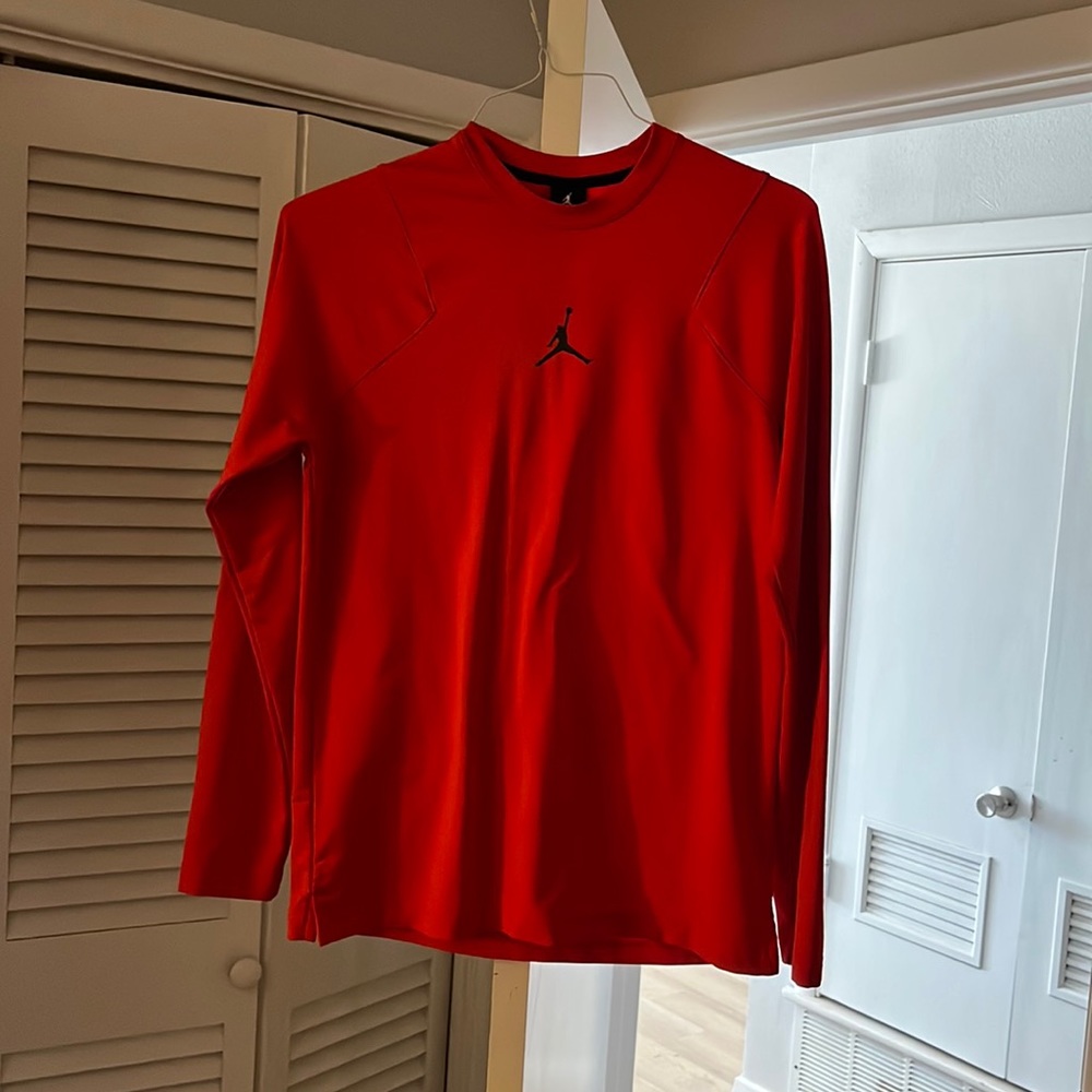 Orange Jordan long sleeve T-Shirt.